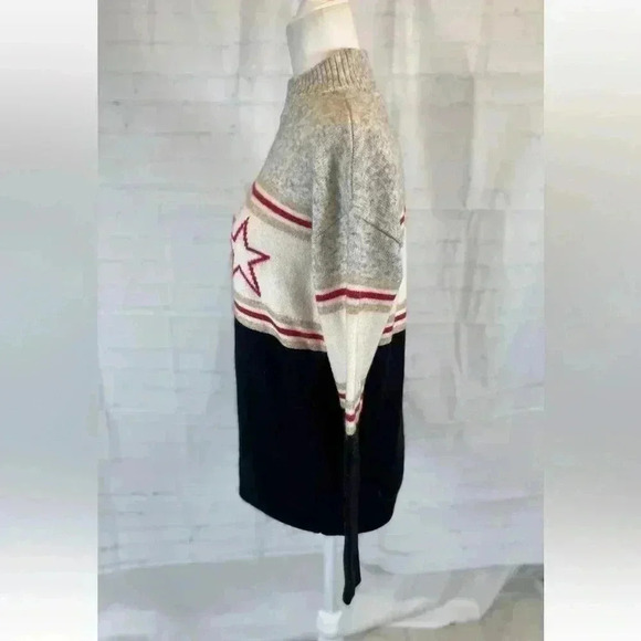 NEW Lou & Grey Star Stripe Mock Neck Sweater Woman’s Size XS Loft Ann Taylor - Picture 2 of 13